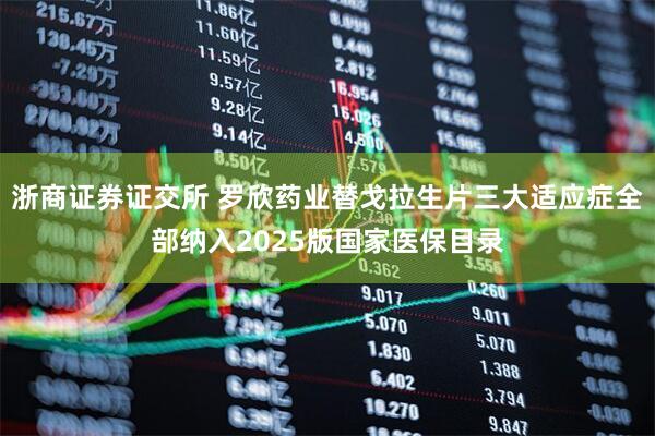浙商证券证交所 罗欣药业替戈拉生片三大适应症全部纳入2025版国家医保目录